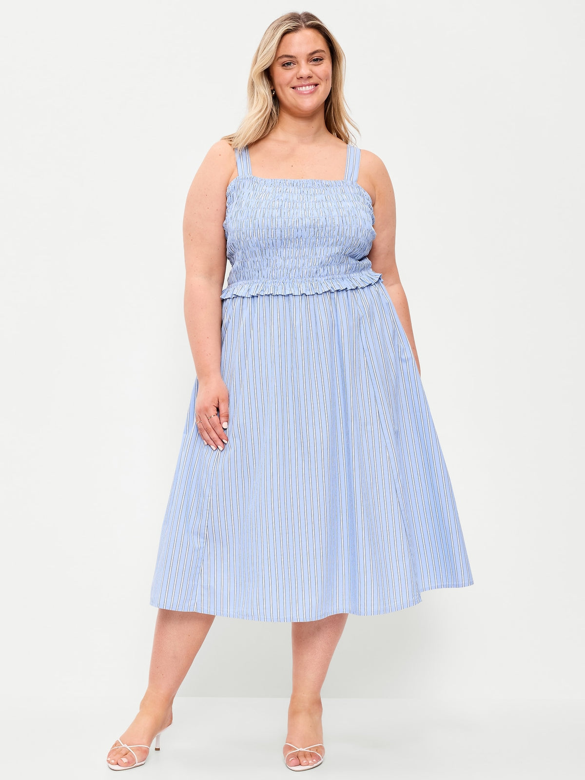 White/Blue Stripe