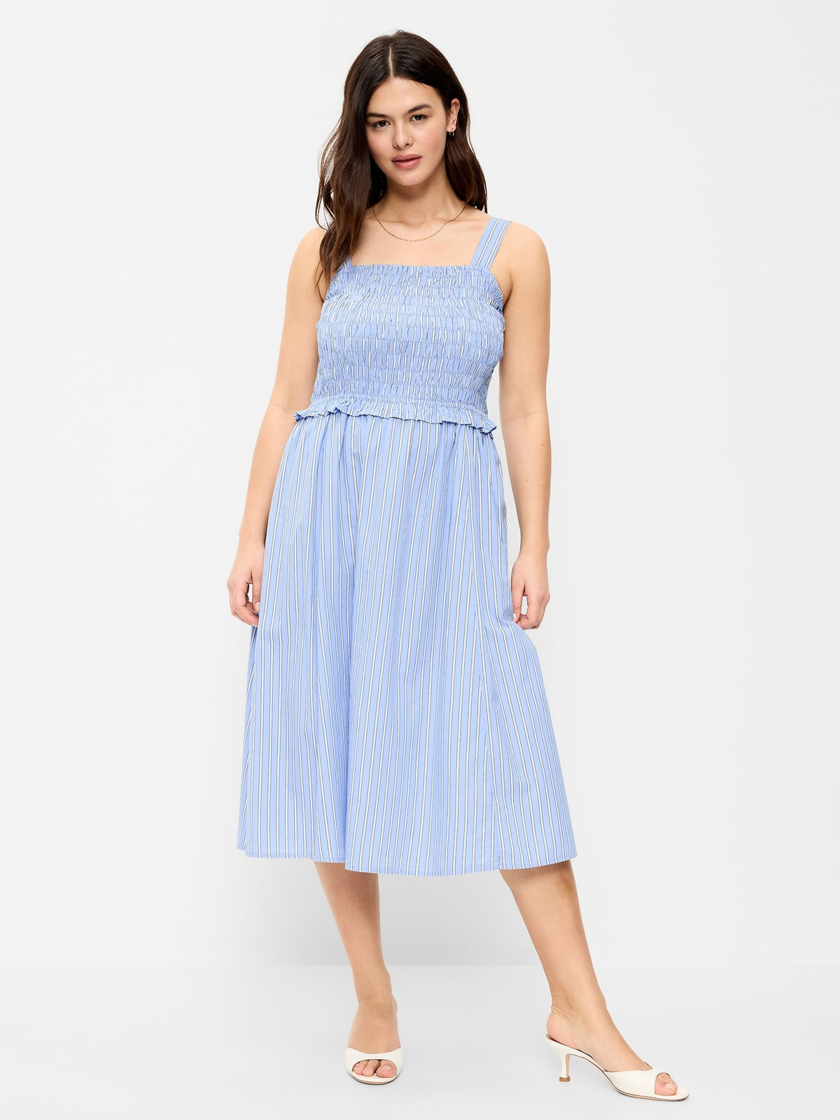 White/Blue Stripe