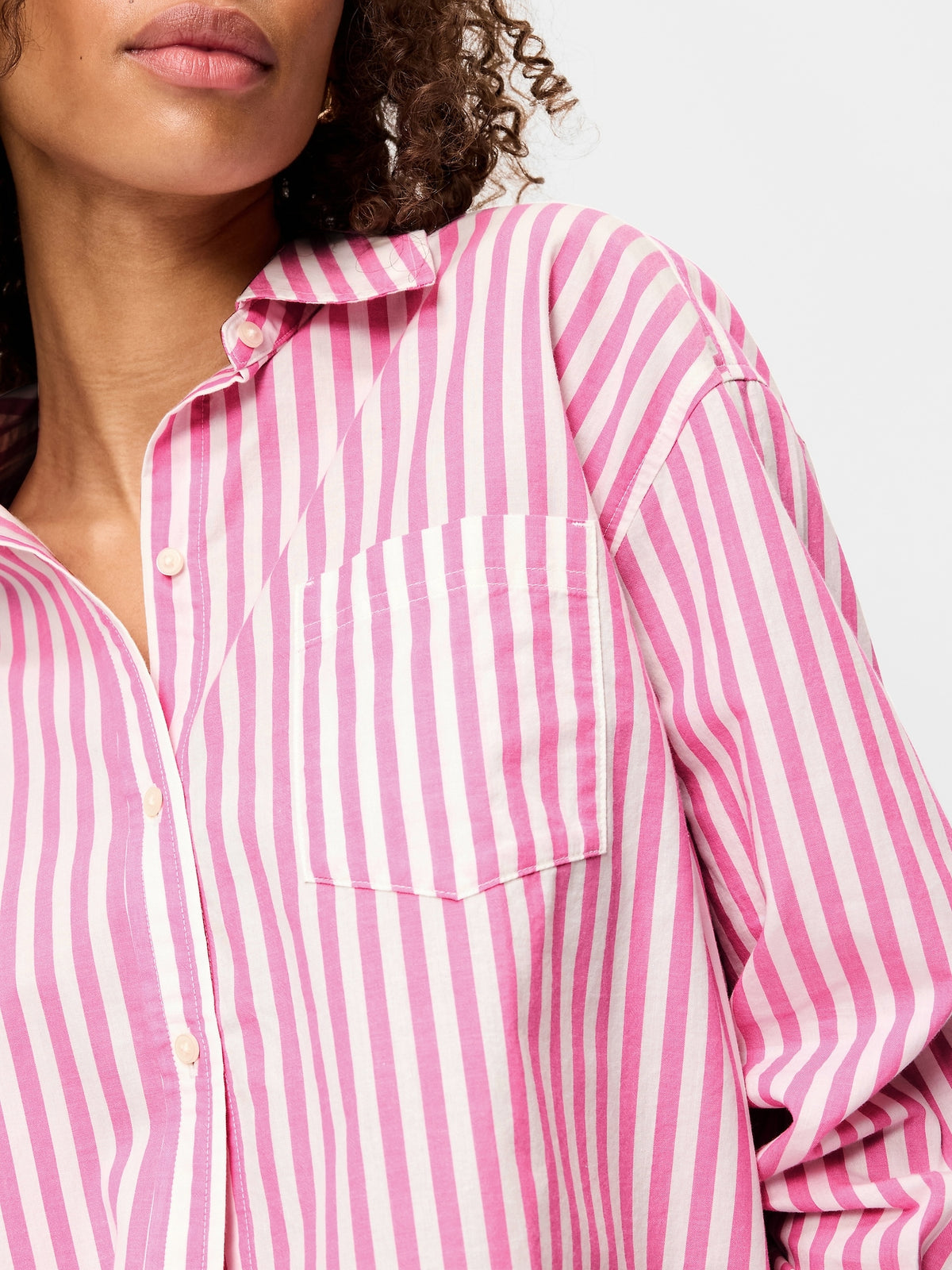 White/Pink Stripe