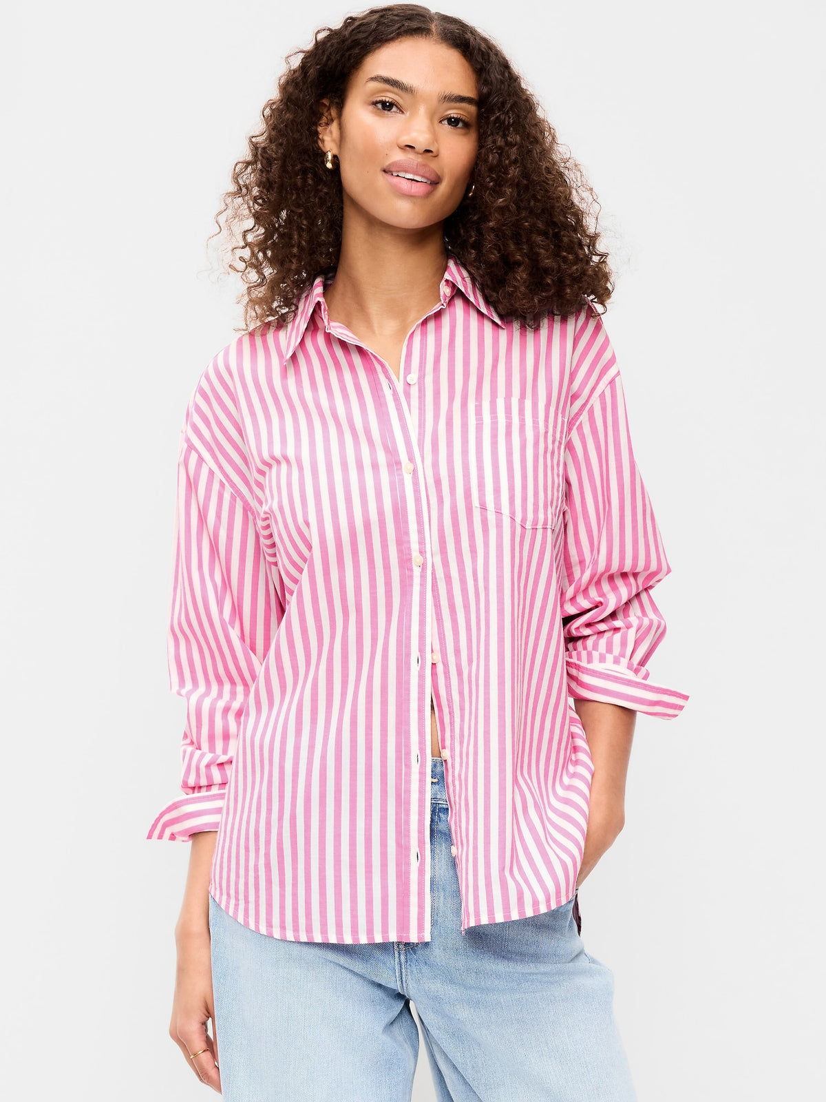 White/Pink Stripe