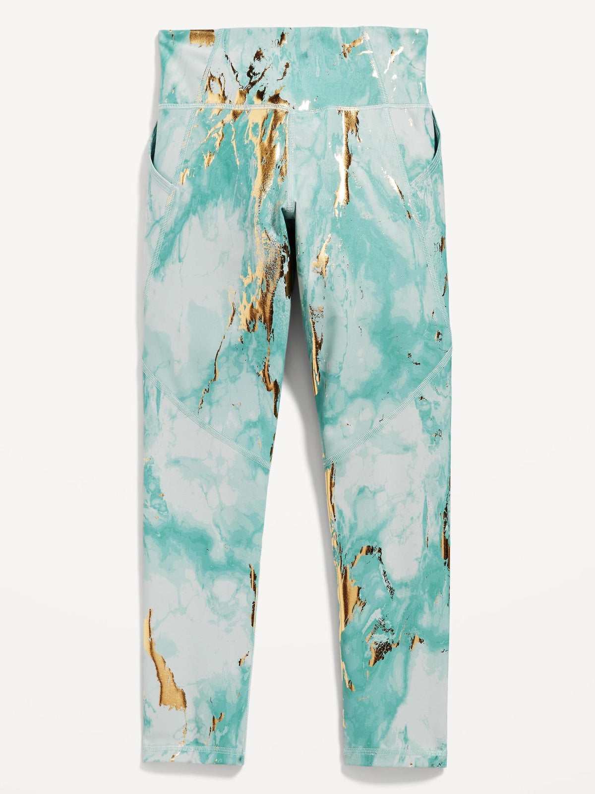 High-Waisted PowerSoft 7/8-Length Side-Pocket Leggings for Girls