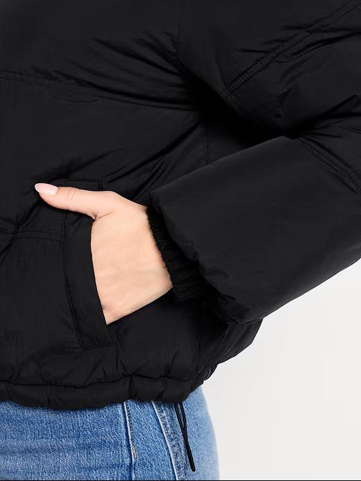 Water-Resistant Nylon Puffer Jacket