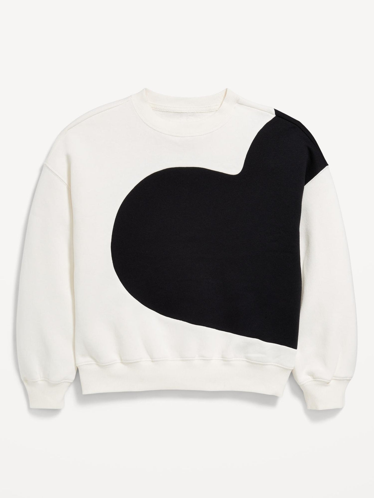 Oversized Graphic Tunic Sweatshirt for Girls