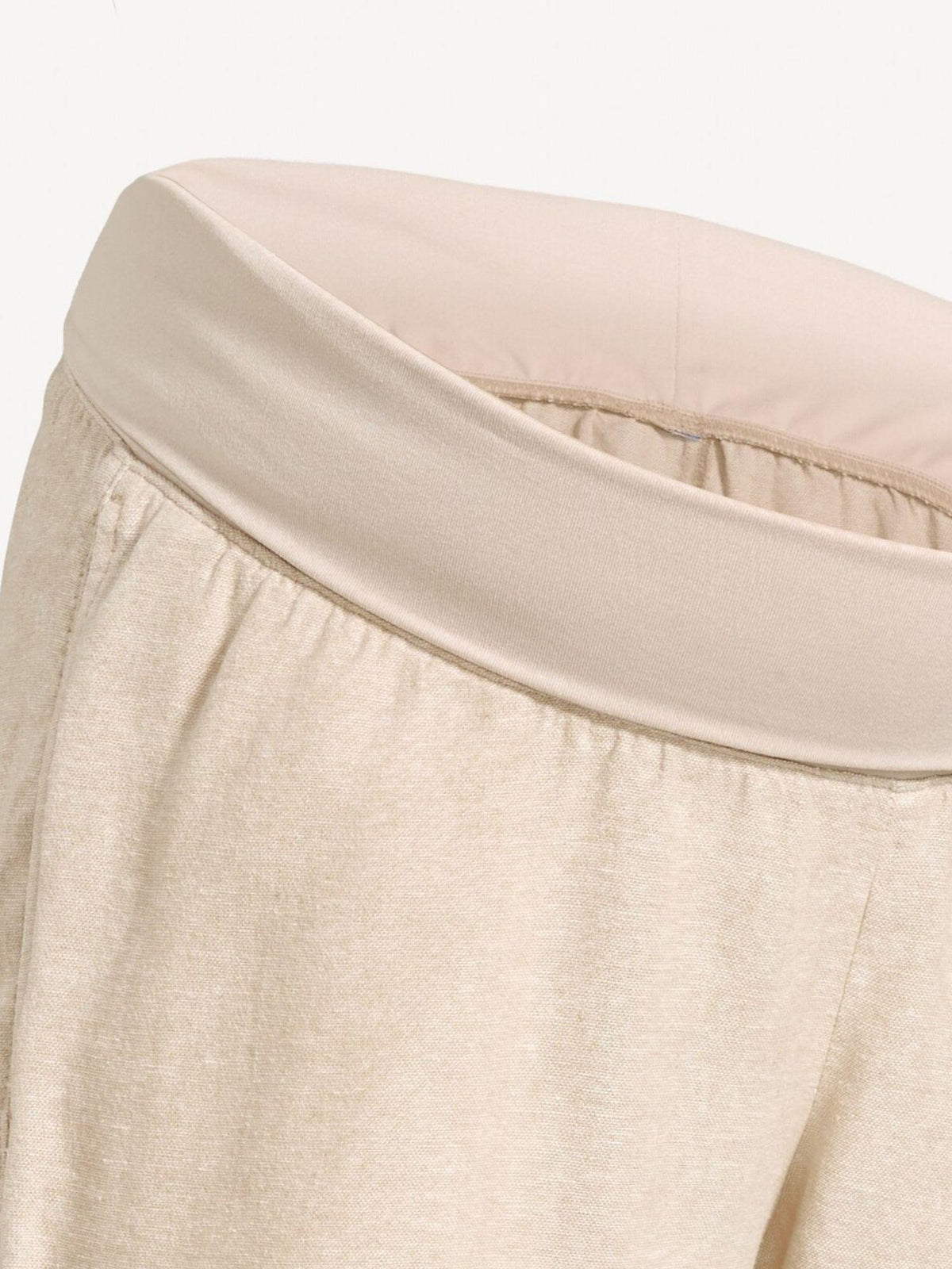 Maternity Linen-Blend Pull-On Shorts -- 3.5-inch inseam