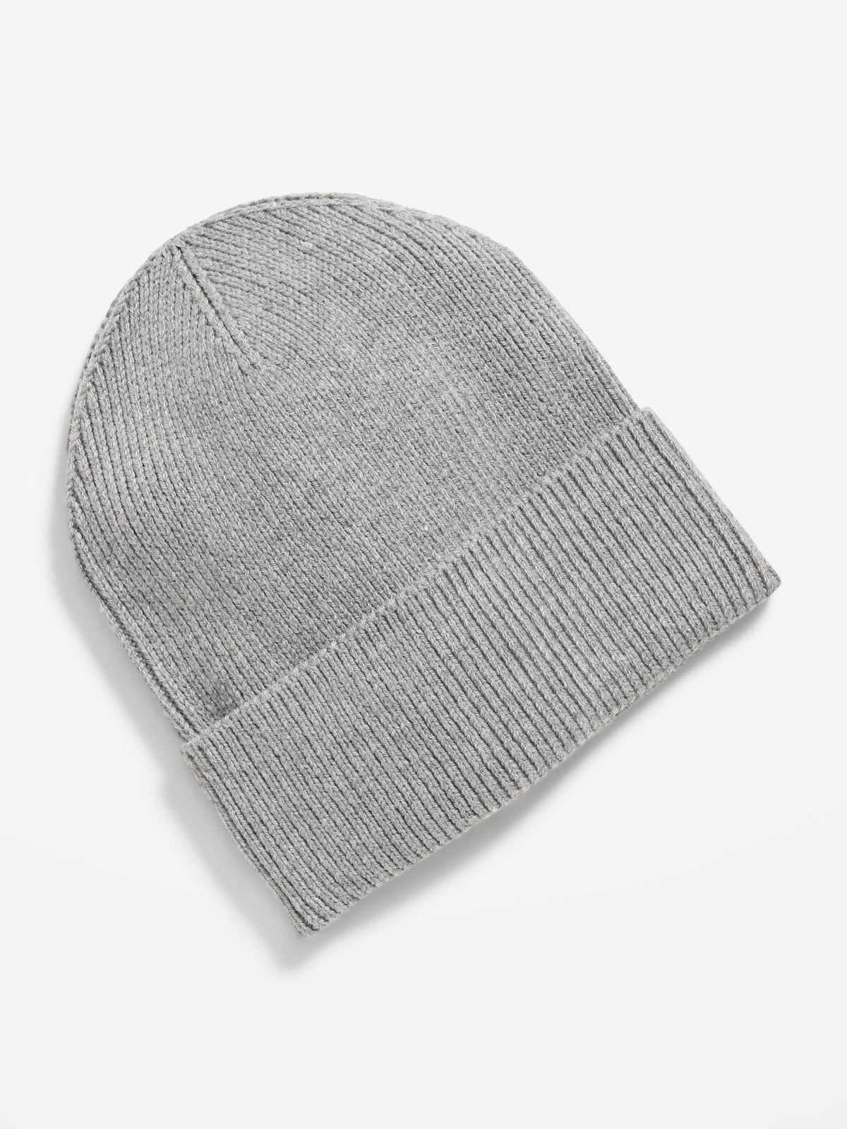 Wide-Cuff Ribbed Beanie for Men