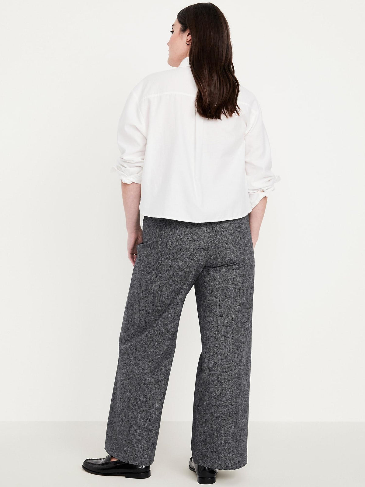 High-Waisted Pull-On Pixie Wide-Leg Pants