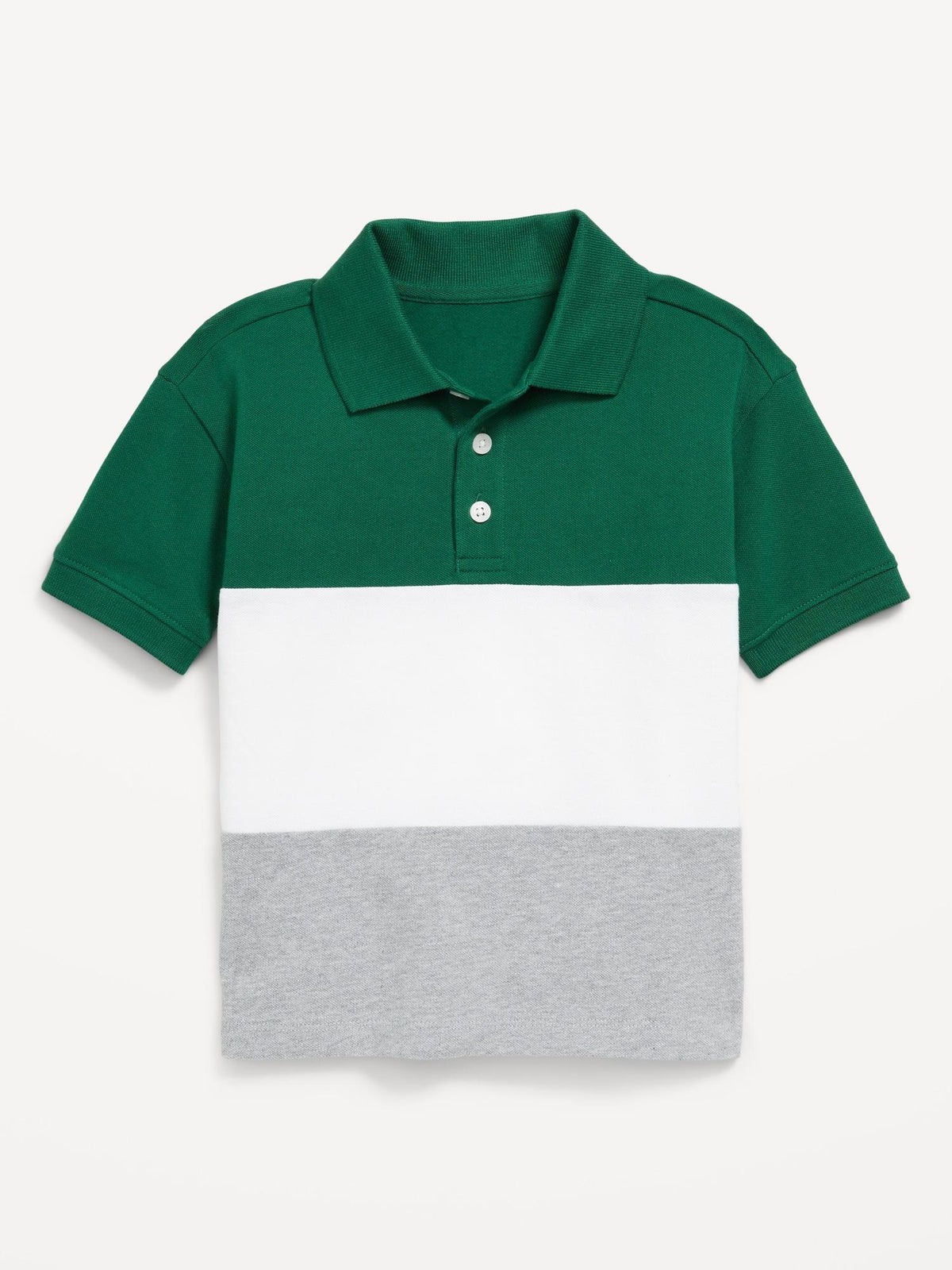Oversized Color-Block Polo Shirt for Toddler Boys