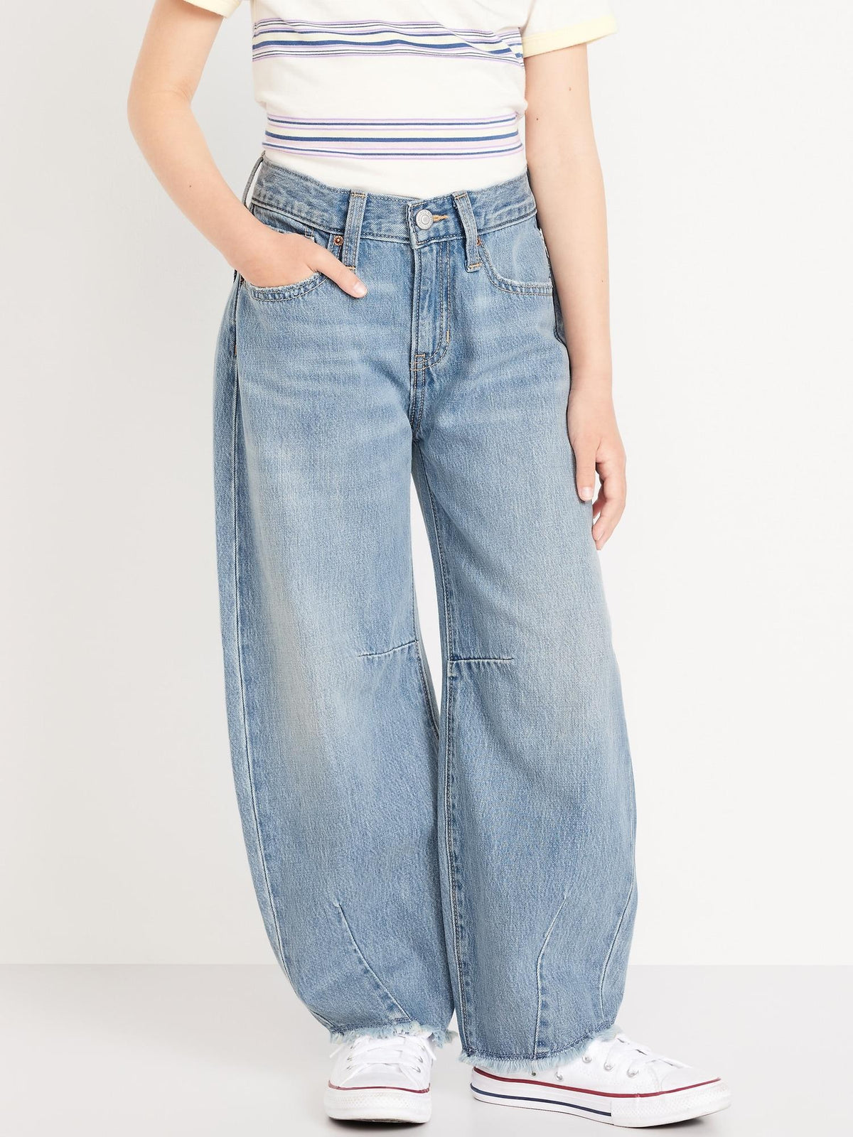 Super Baggy Barrel-Leg Jeans for Girls