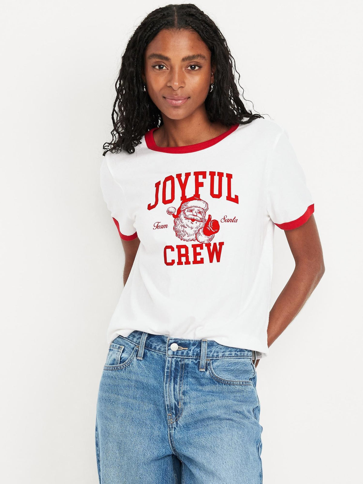 EveryWear Crew-Neck Graphic Ringer T-Shirt