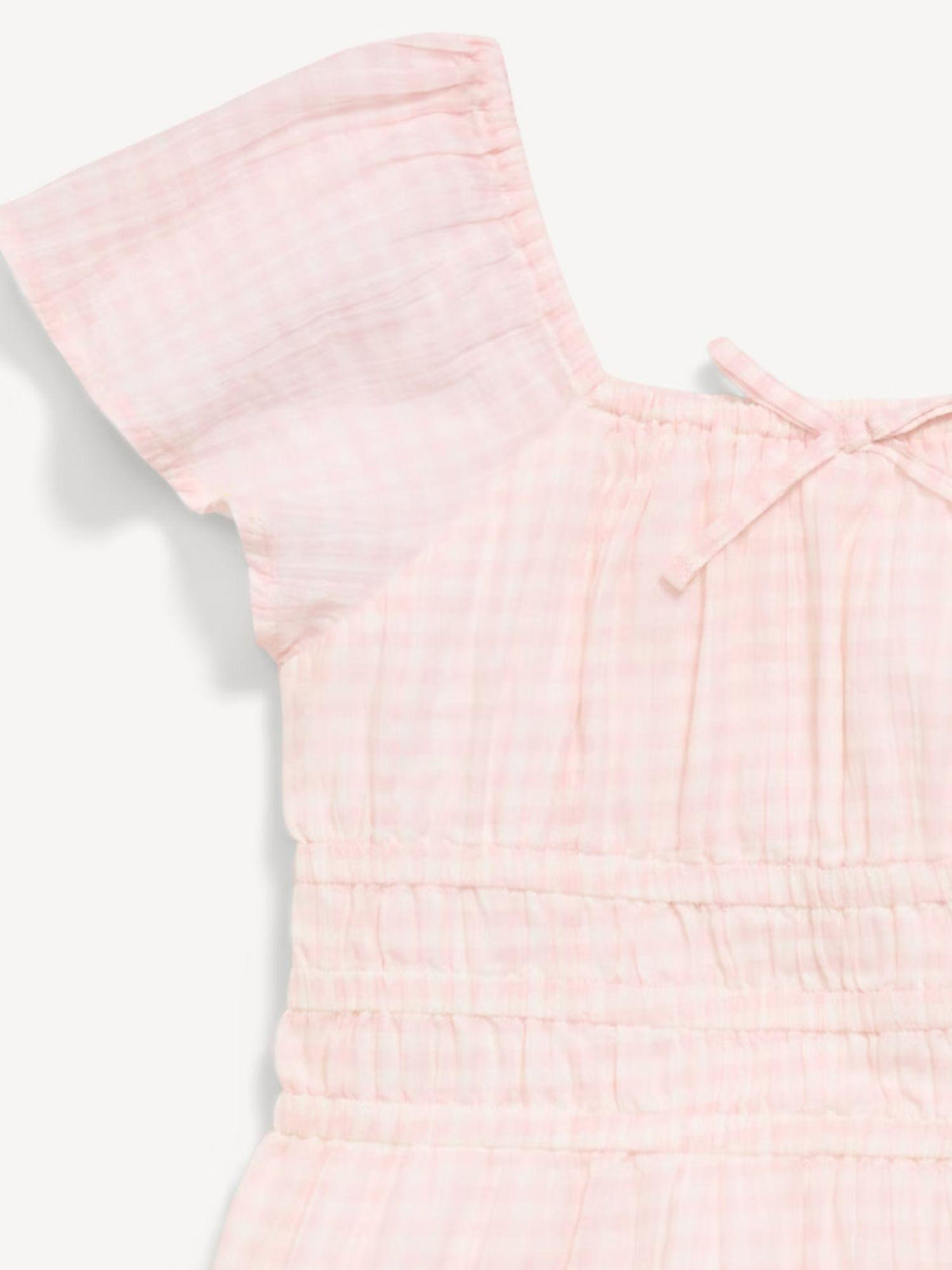 Fit and Flare Crinkle Gauze Tiered Dress for Girls