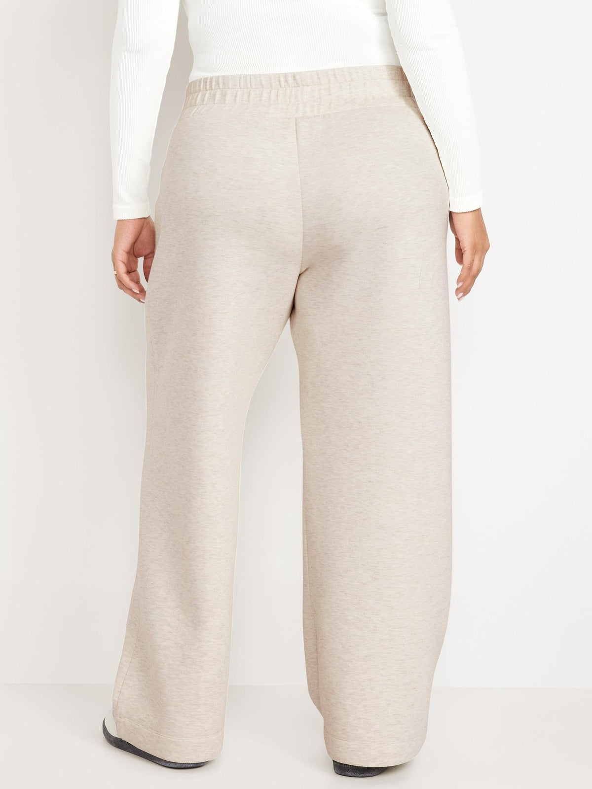 High-Waisted Bounce Fleece Wide-Leg Sweatpants