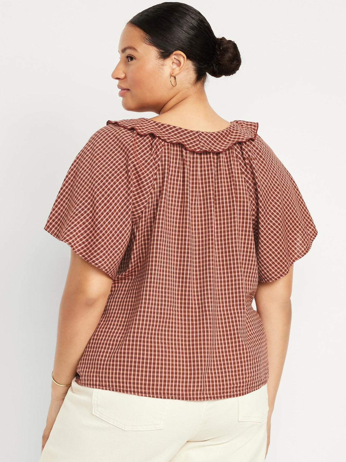 Ruffle V-Neck Top