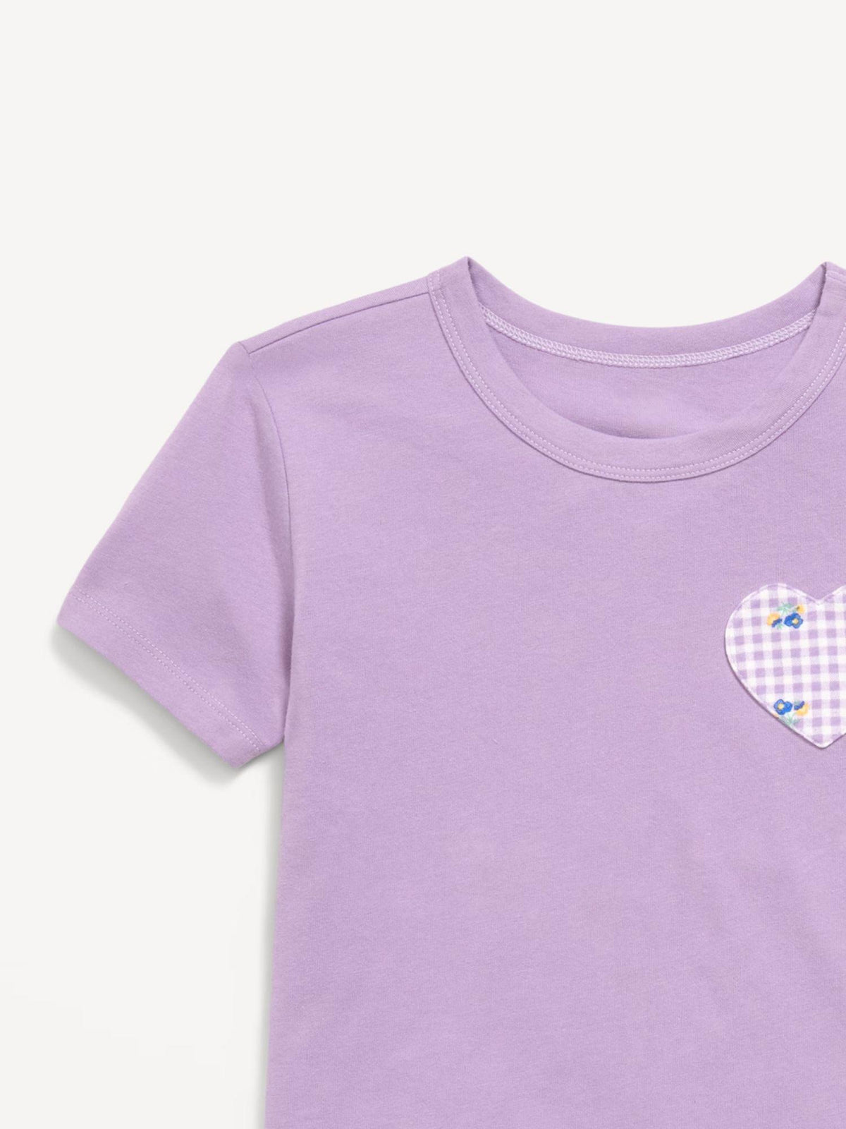 Softest Short-Sleeve Heart-Pocket T-Shirt for Girls