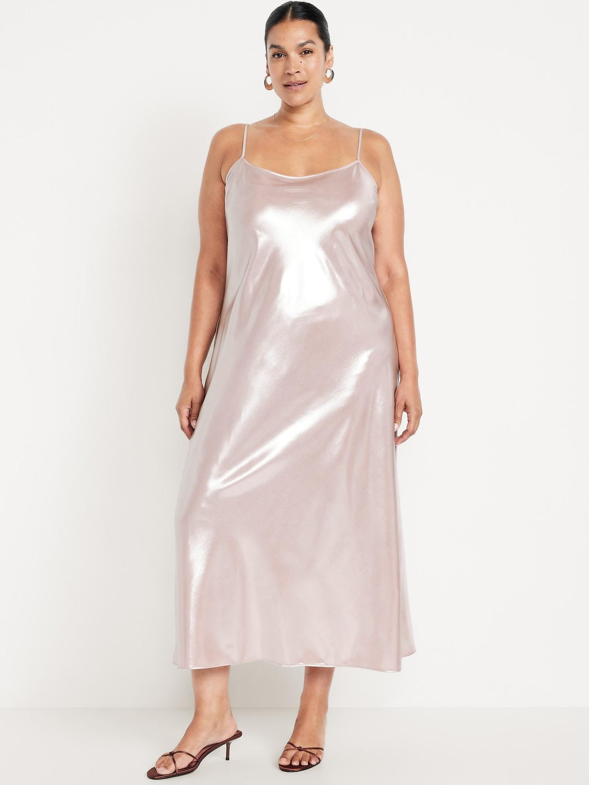 Shine Satin Maxi Dress