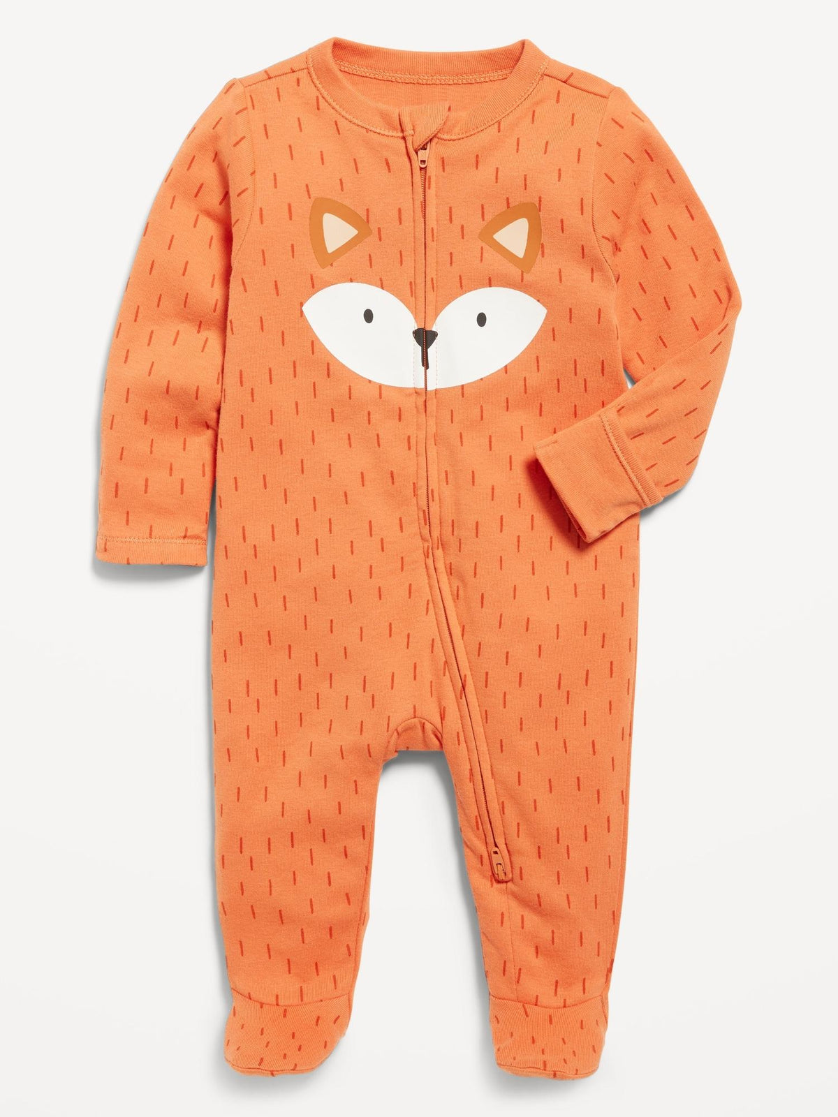 2-Way-Zip Sleep & Play Graphic Footed One-Piece for Baby