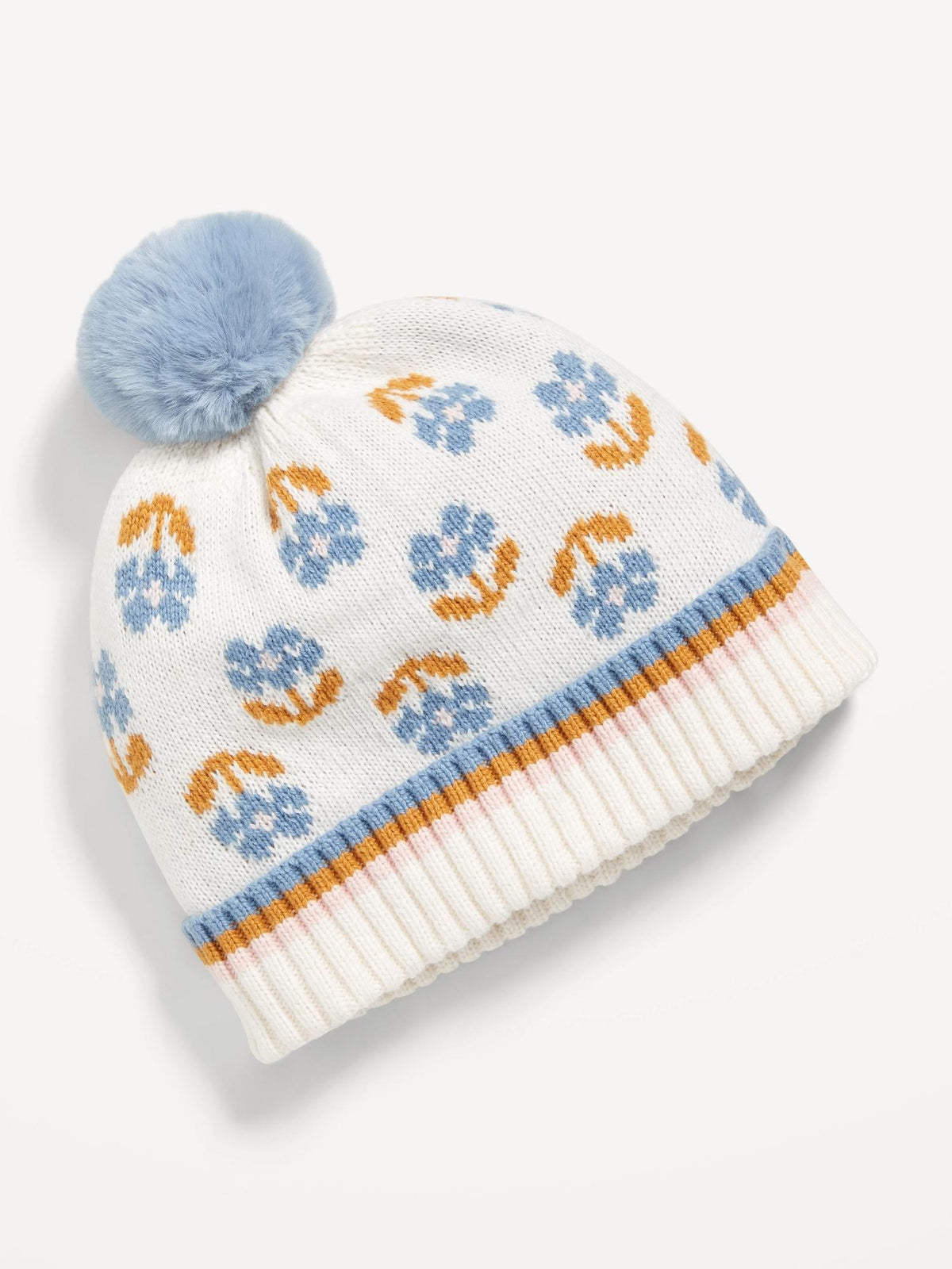 Pom-Pom Beanie for Toddler Girls