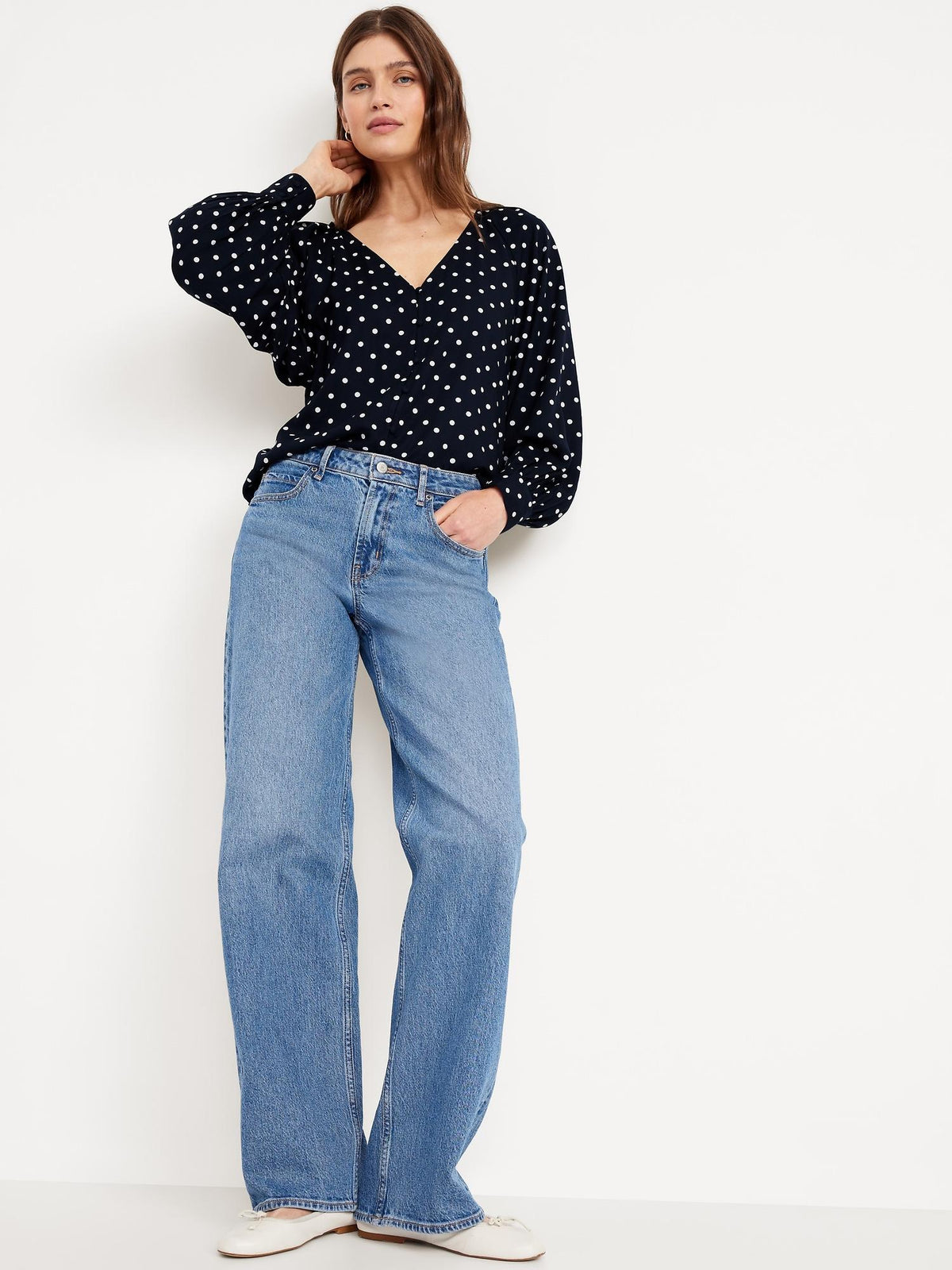 Crepe Button-Down Top