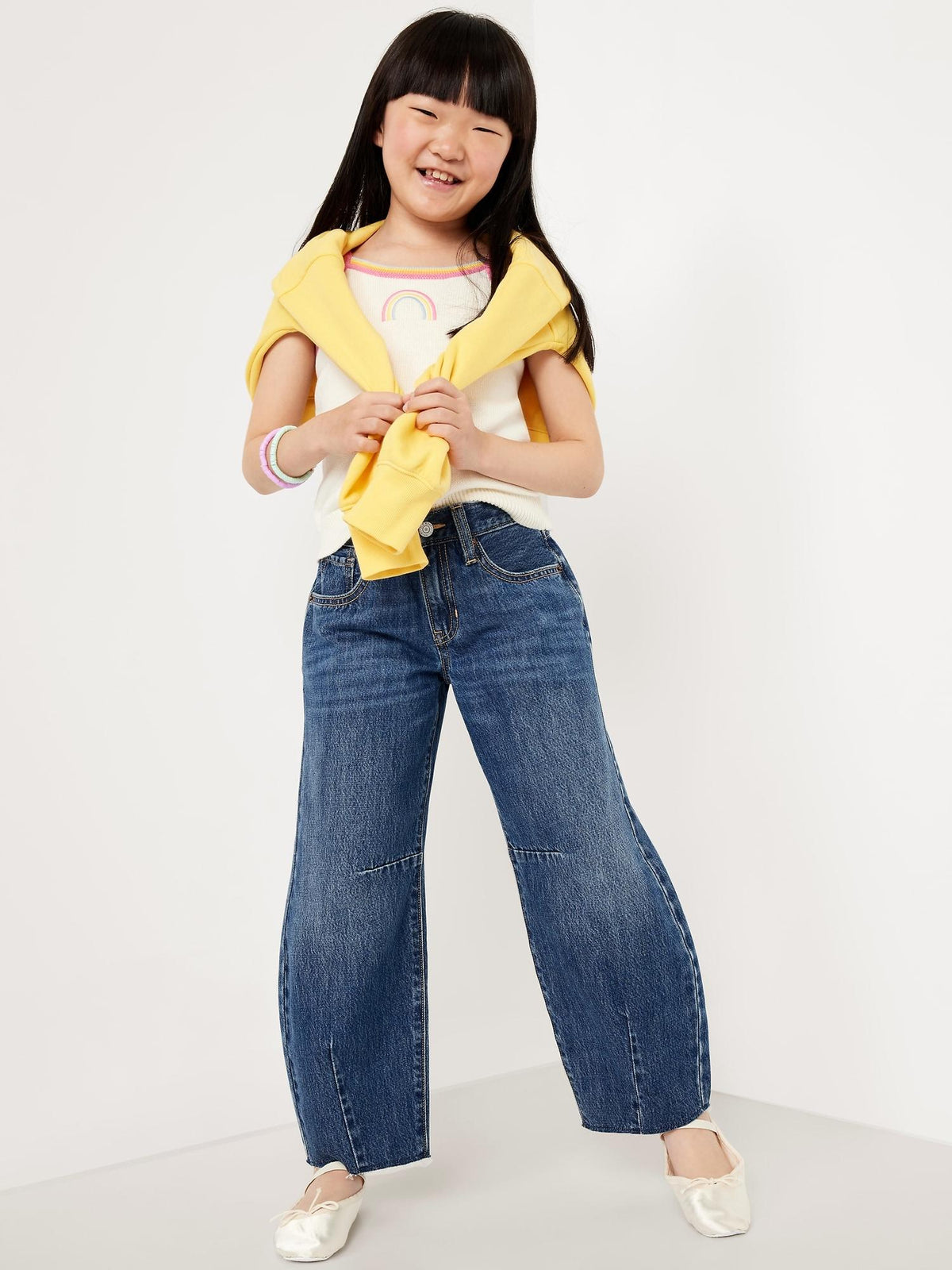 Super Baggy Barrel-Leg Jeans for Girls