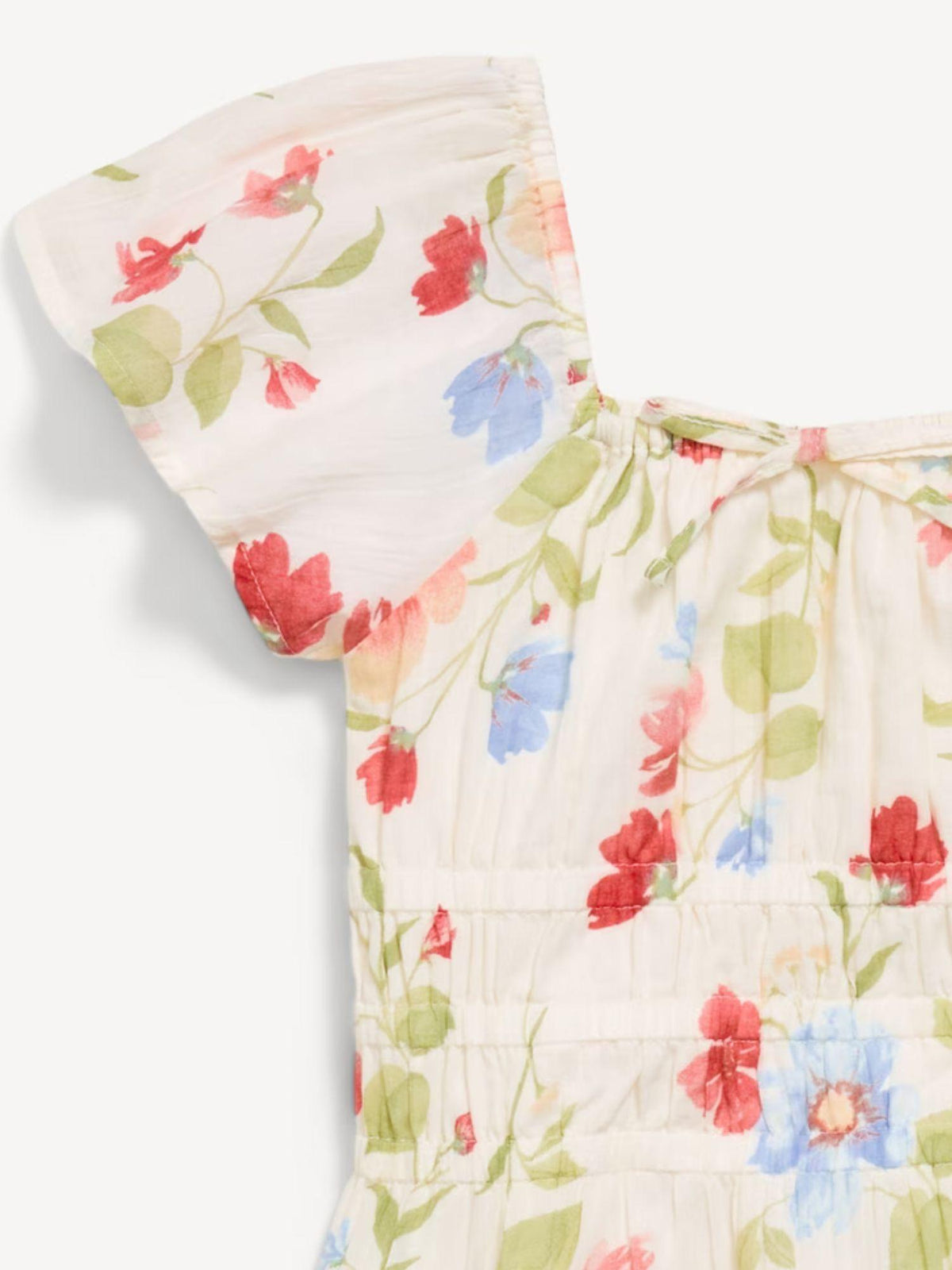 Fit and Flare Crinkle Gauze Tiered Dress for Girls