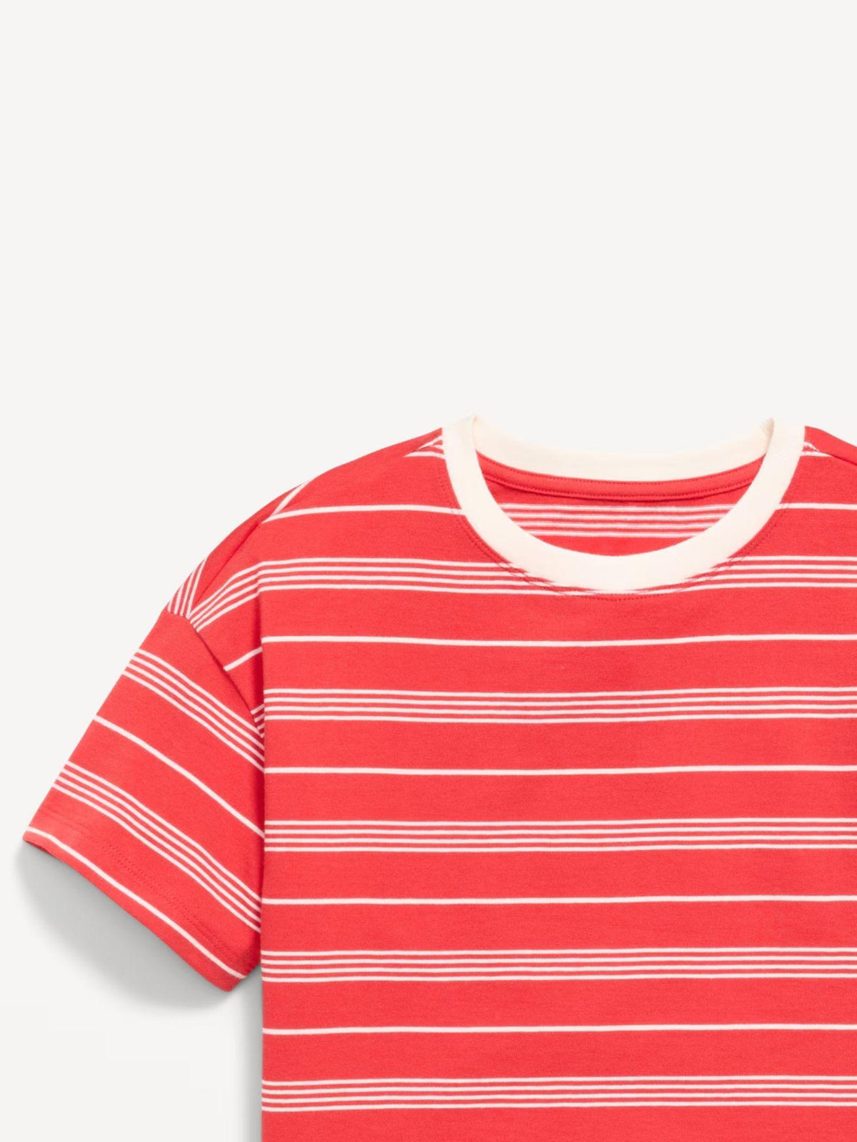 Oversized Short-Sleeve Cropped T-Shirt for Girls
