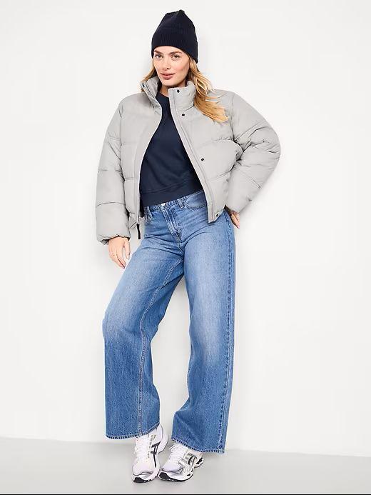 Water-Resistant Nylon Puffer Jacket