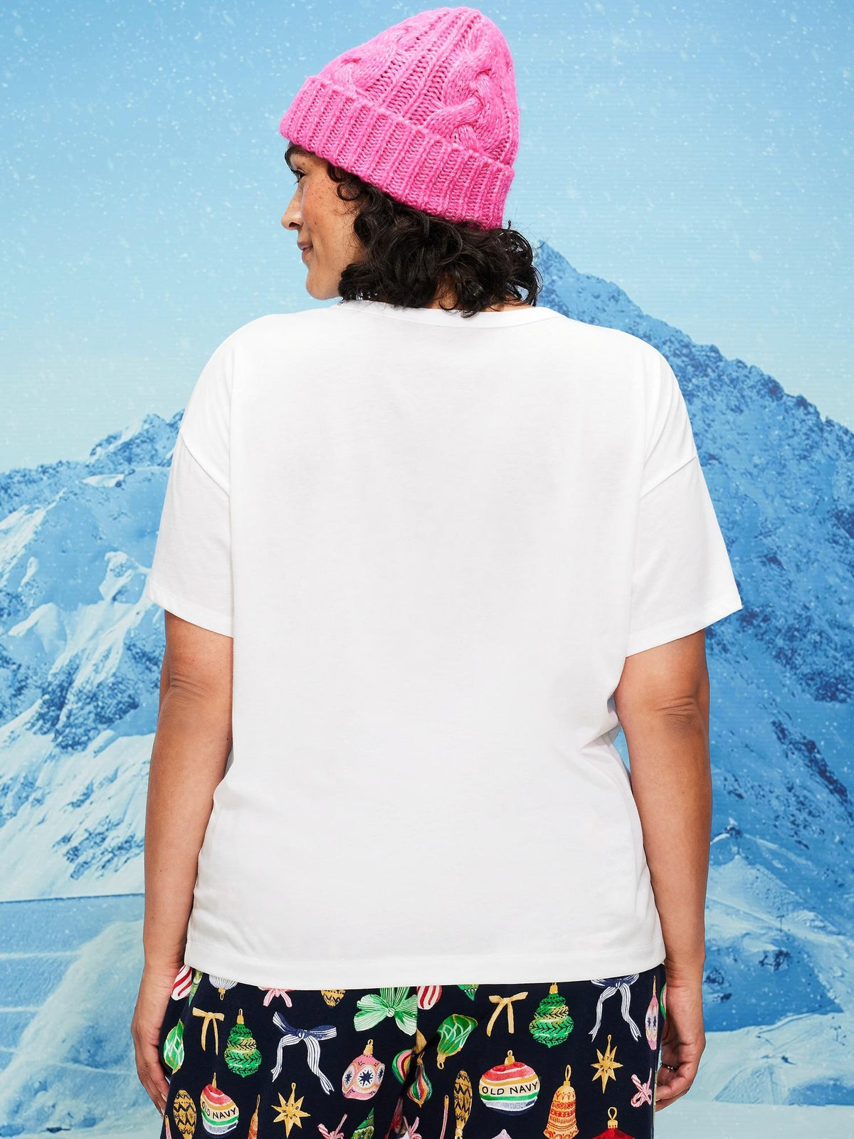 Holiday-Graphic Crew-Neck T-Shirt for Women