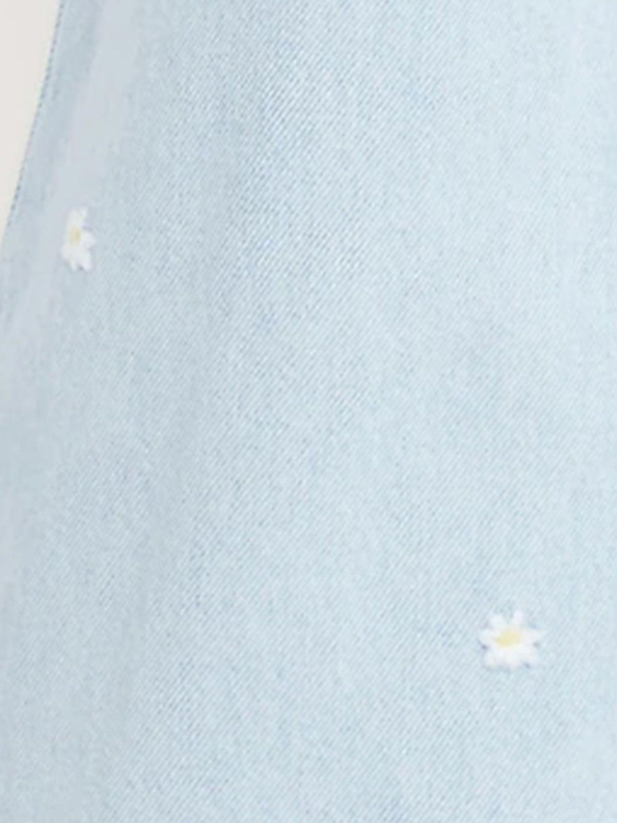 High-Waisted Embroidered Baggy Wide-Leg Jeans for Girls