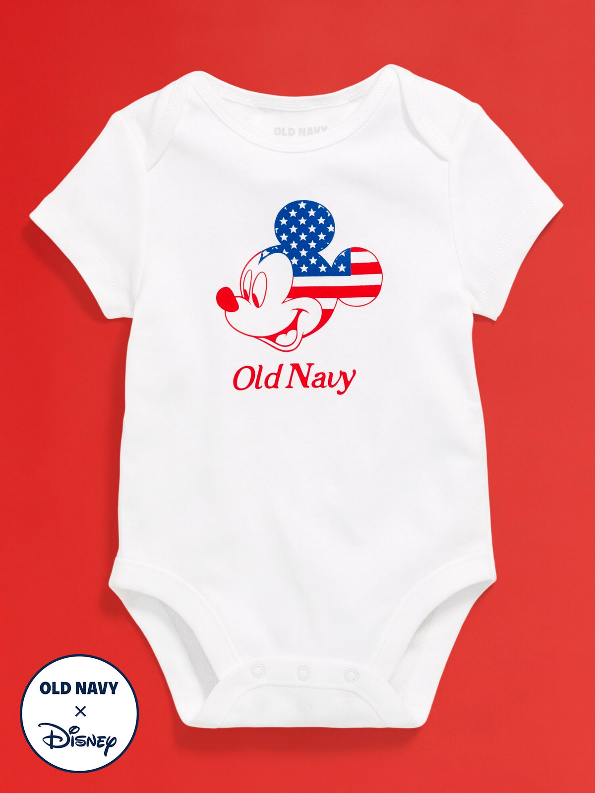 Old Navy x Disney© Mickey Mouse Flag Logo-Graphic Bodysuit for Baby