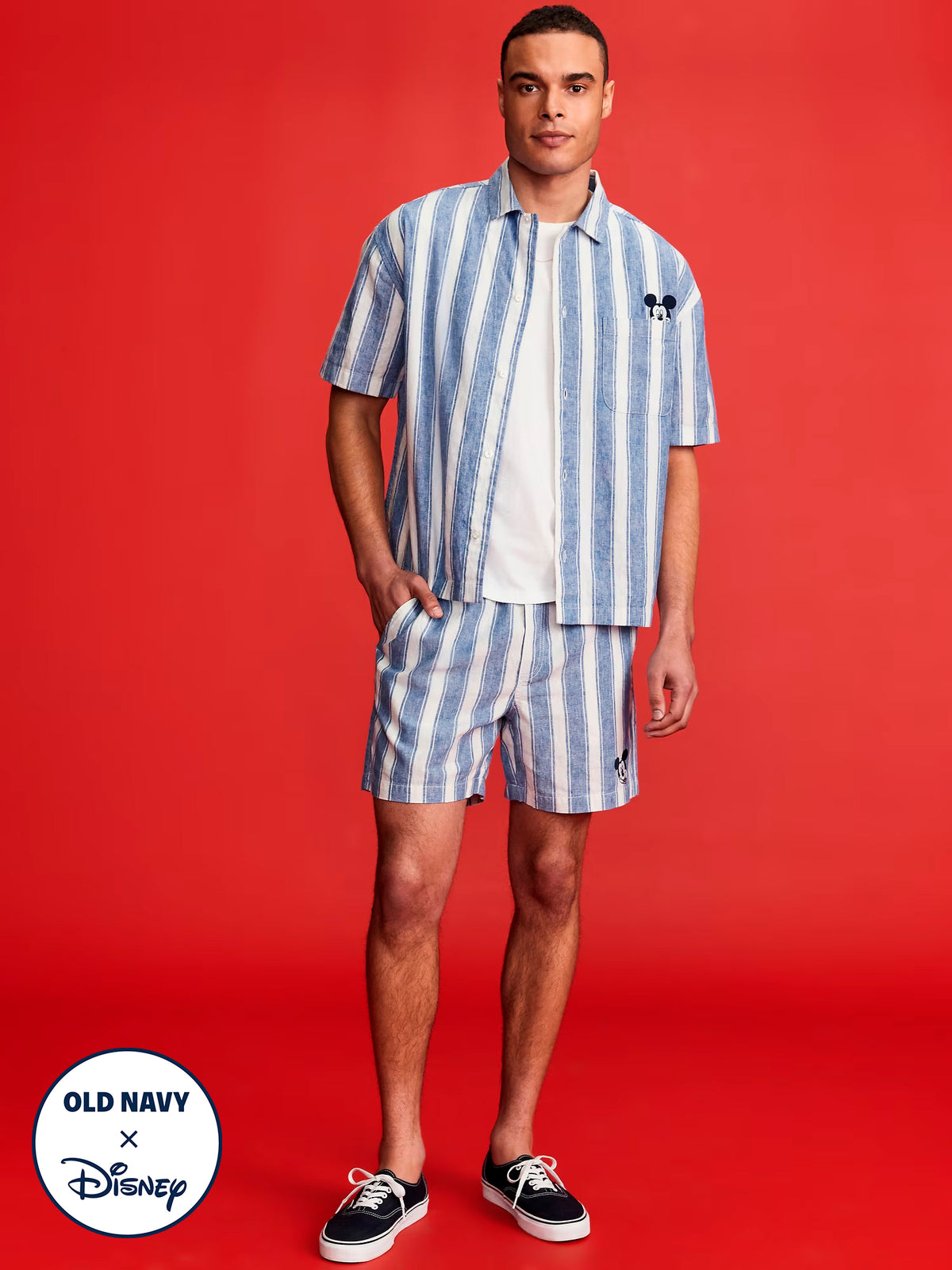 Old Navy x Disney© Mickey Mouse Linen-Blend Jogger Shorts -- 5-inch inseam