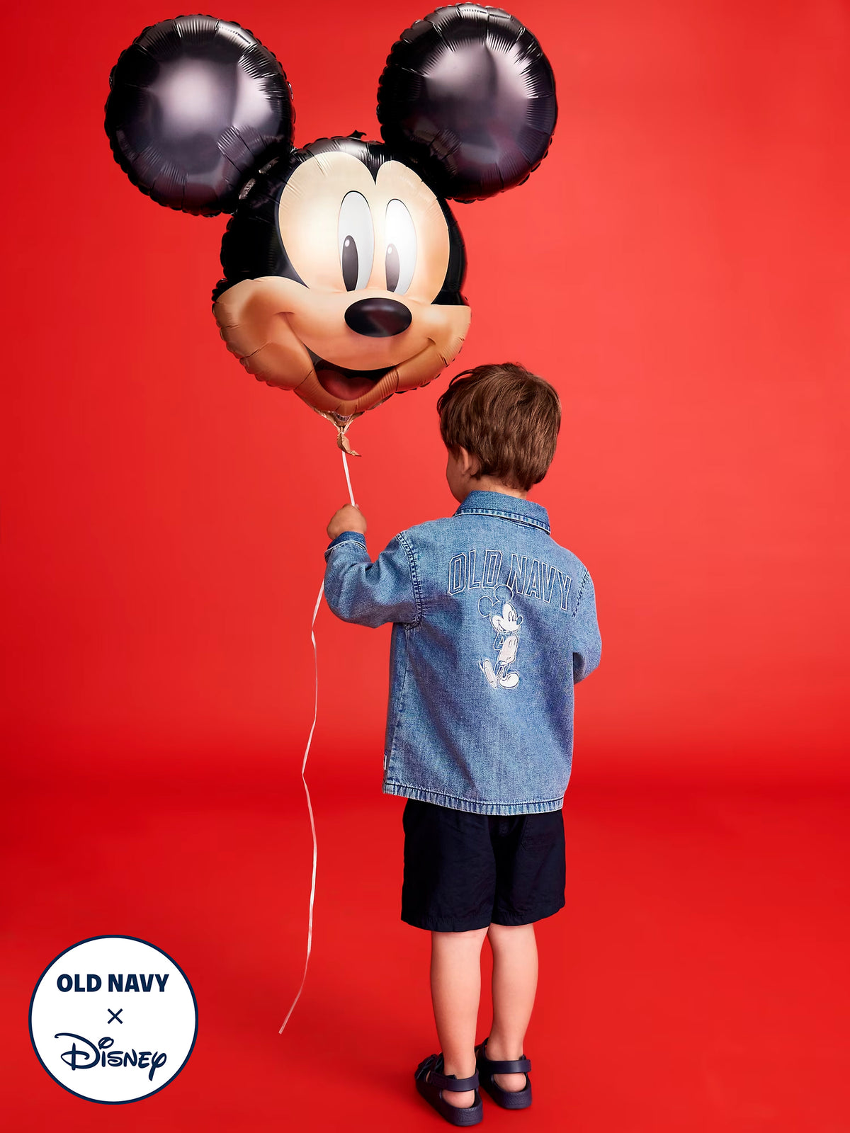 Old Navy x Disney© Mickey Mouse Long-Sleeve Jean Shirt for Toddler Boys