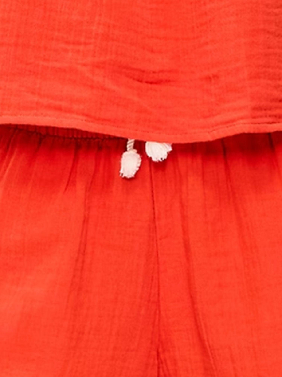High-Waisted Crinkle Gauze Shorts