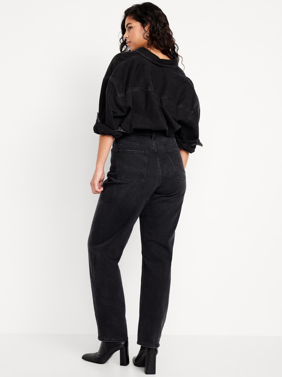 High-Waisted Barrel Jeans