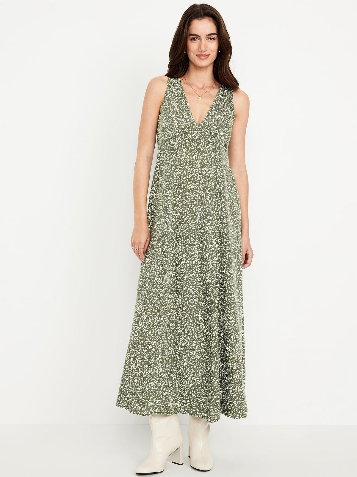 Fit & Flare Floral Maxi Dress