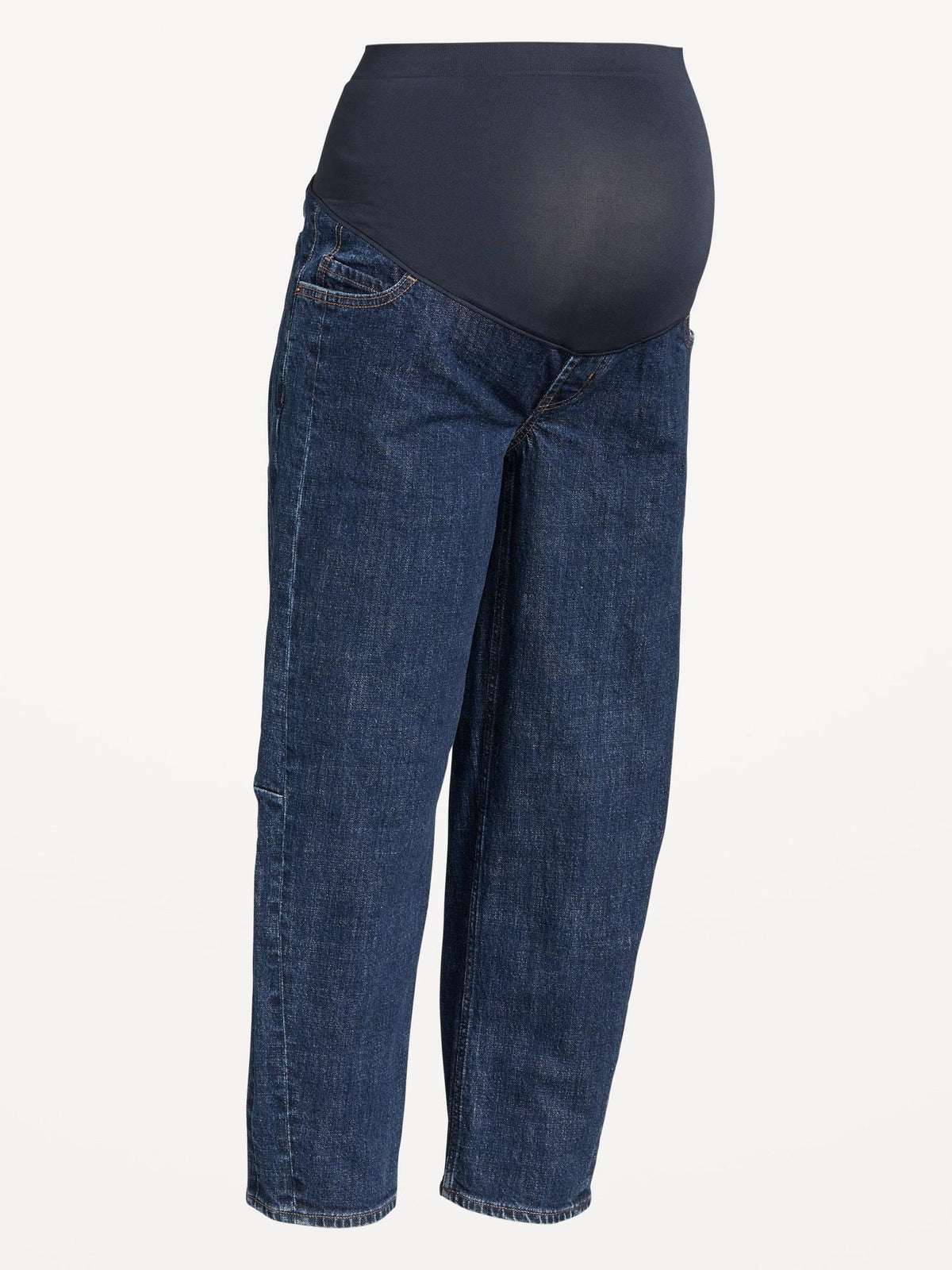 Maternity Full-Panel Baggy Barrel Jeans