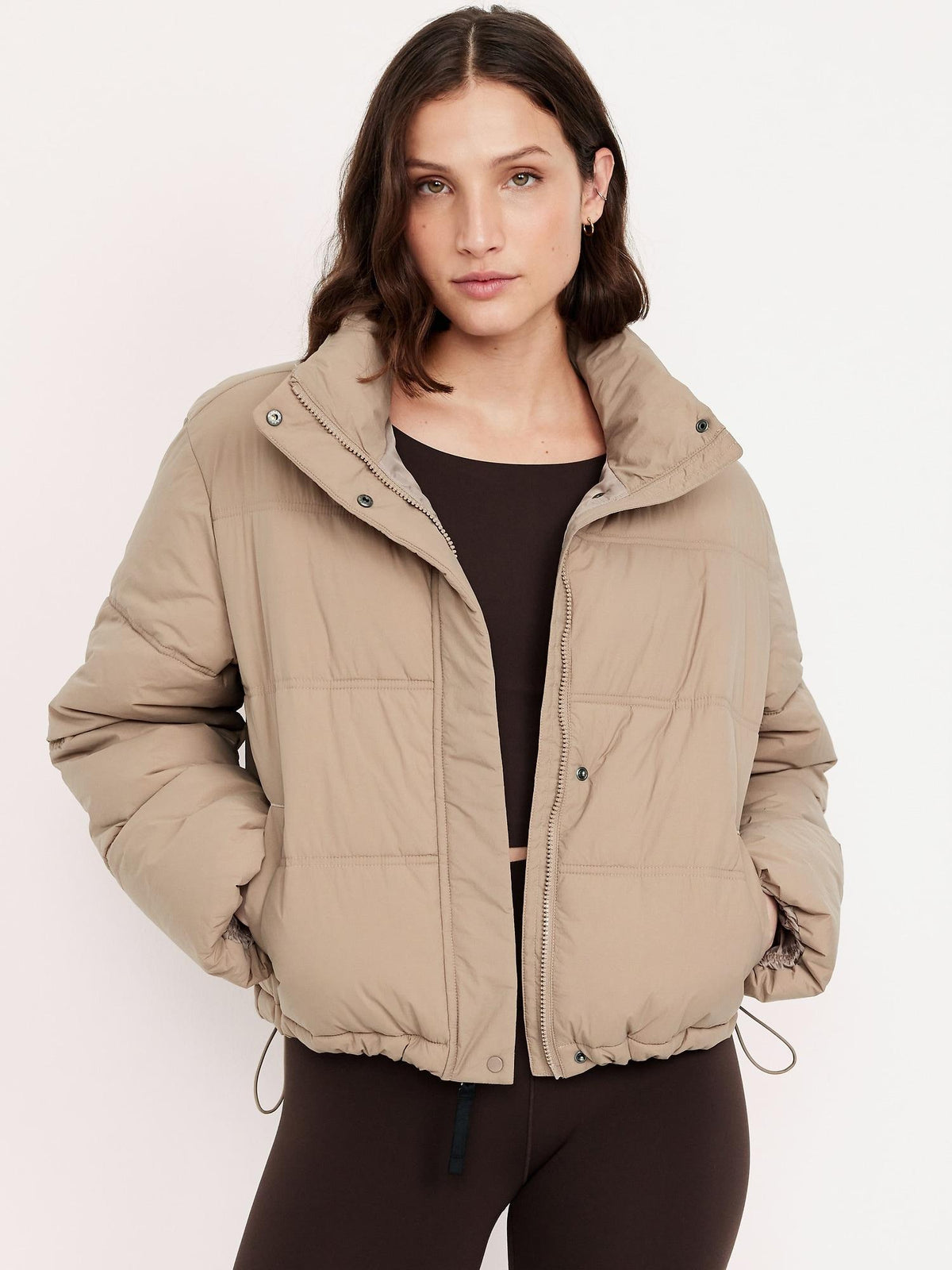 Water-Resistant Nylon Puffer Jacket