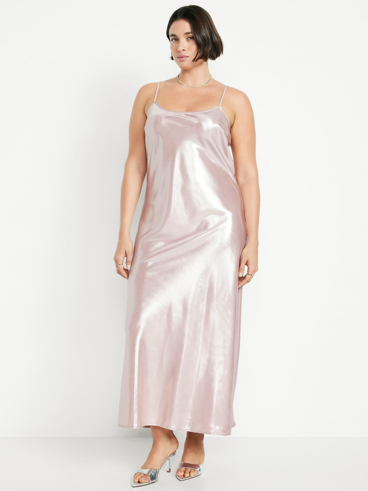 Shine Satin Maxi Dress