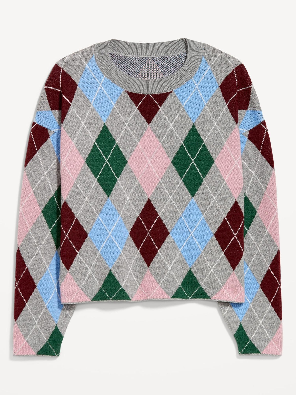 SoSoft Cropped Argyle Sweater