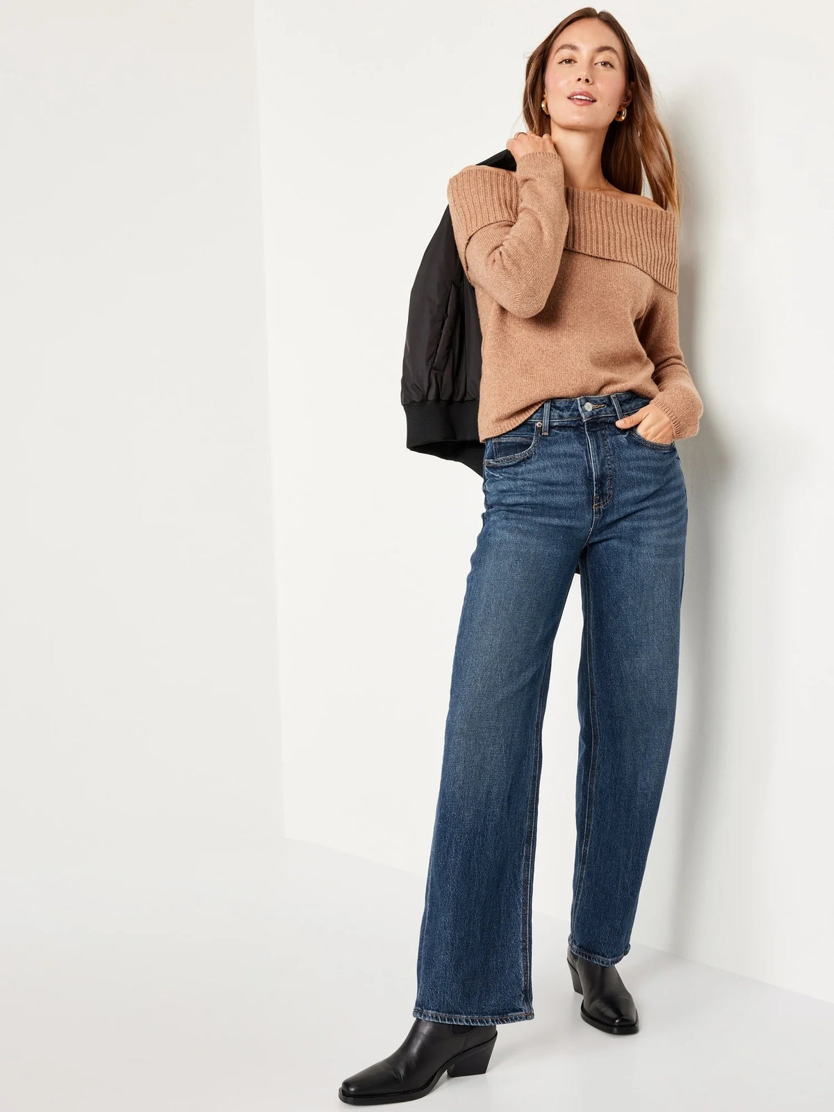 Extra High-Waisted Wide-Leg Jeans for Women