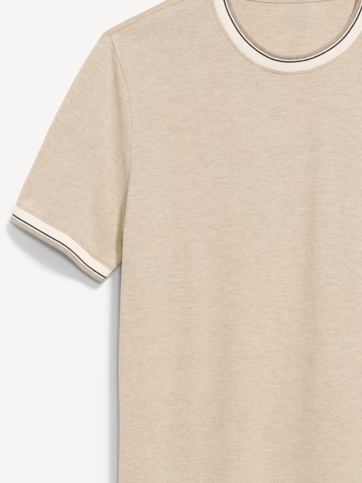 Crew-Neck Pique T-Shirt