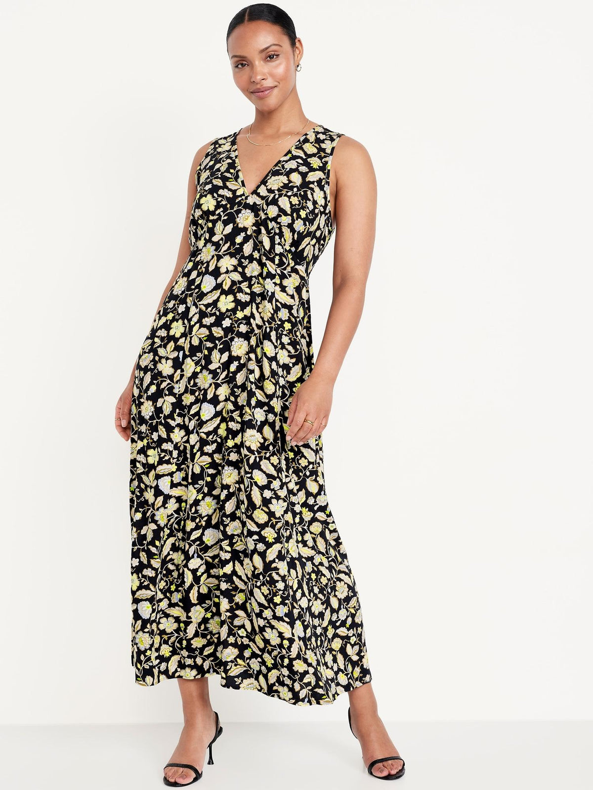 Fit & Flare Floral Maxi Dress
