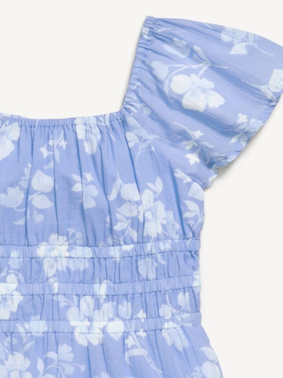 Fit and Flare Crinkle Gauze Tiered Dress for Girls