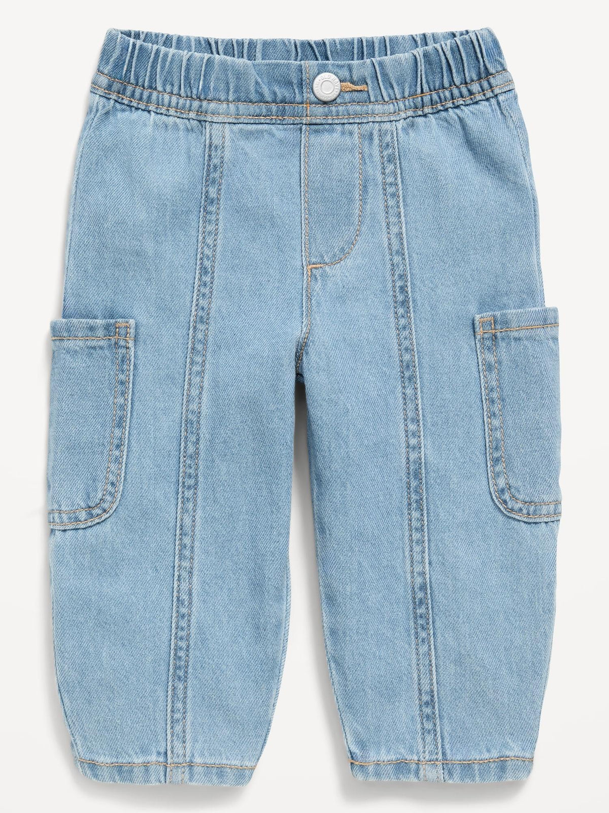 Baggy Barrel-Leg Cargo Jeans for Baby