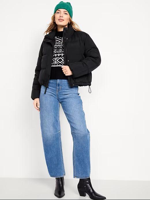 Water-Resistant Nylon Puffer Jacket