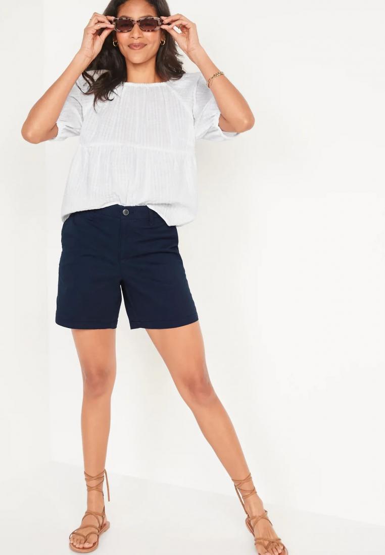 High-Waisted OGC Chino Shorts for Women -- 5-inch inseam