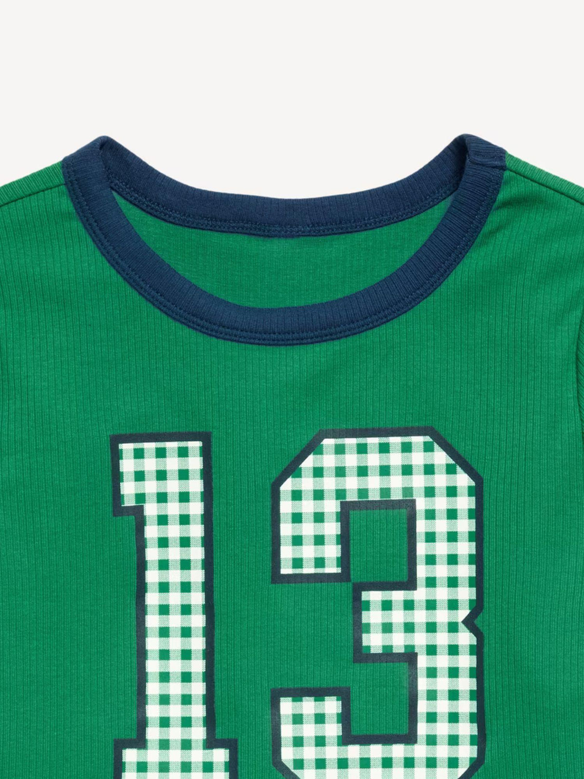 Fitted Short-Sleeve Ribbed Graphic Ringer T-Shirt for Girls