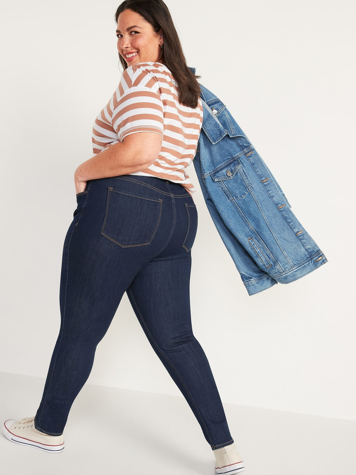 High-Waisted Dark-Wash Super Skinny Jeans for Women Old Navy