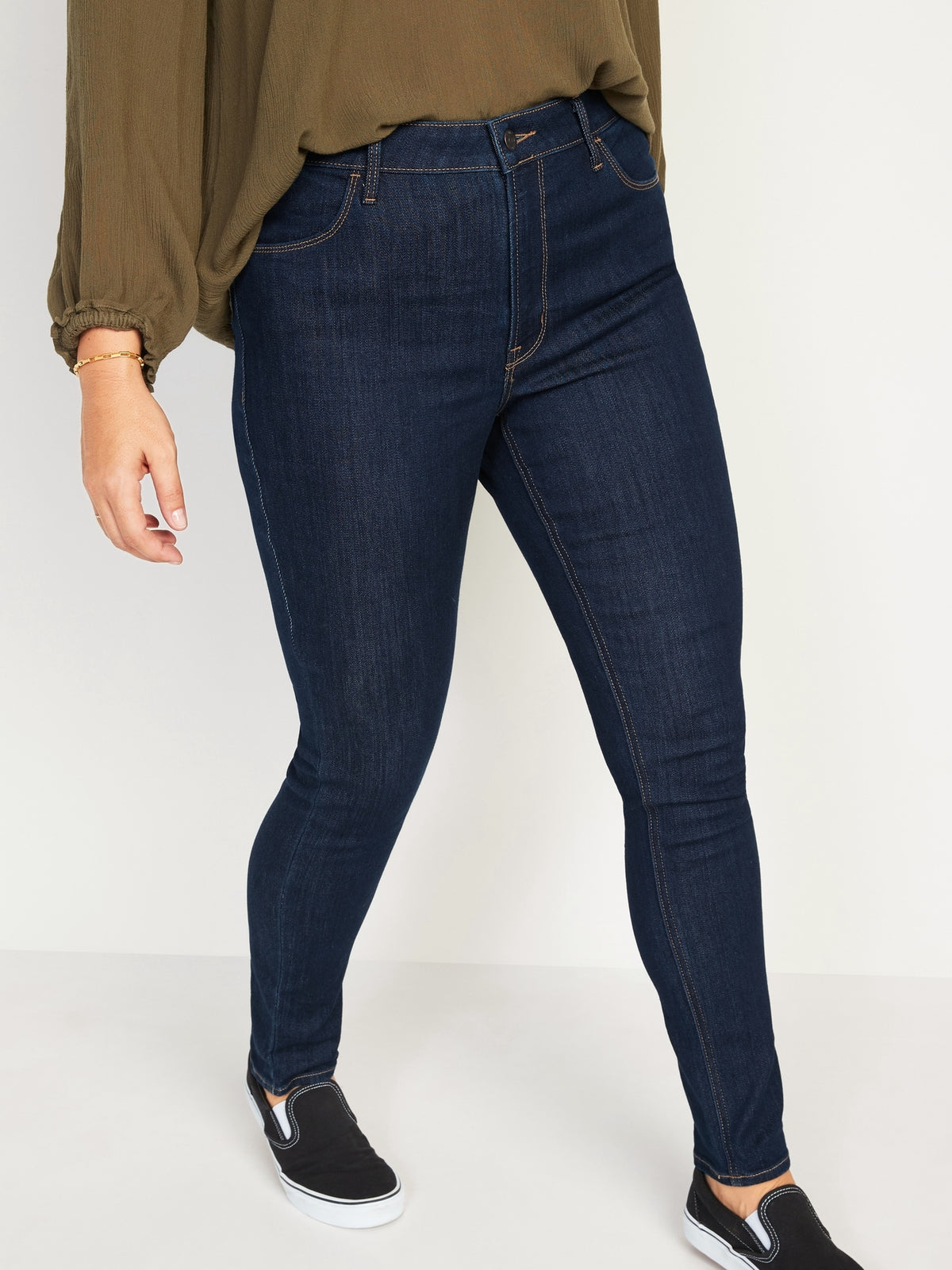 High-Waisted Dark-Wash Super Skinny Jeans for Women - Old Navy Philippines