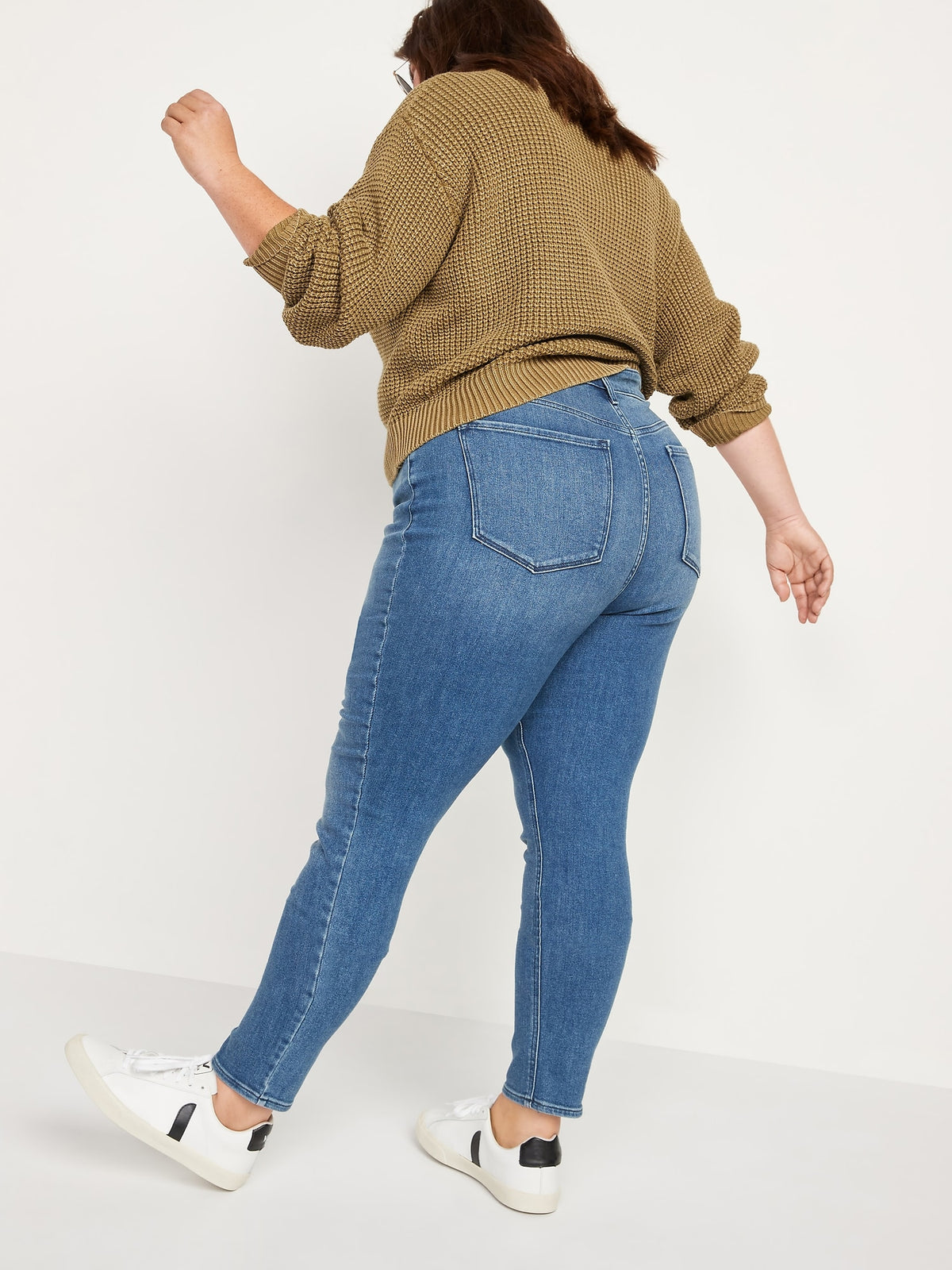 High-Waisted Medium-Wash Super Skinny Jeans for Women Old Navy
