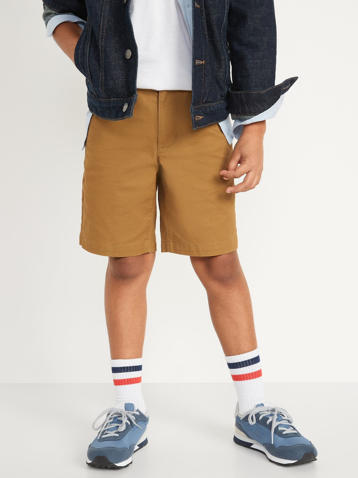 Built-In Flex Straight Twill Shorts for Boys (At Knee) - Old Navy
