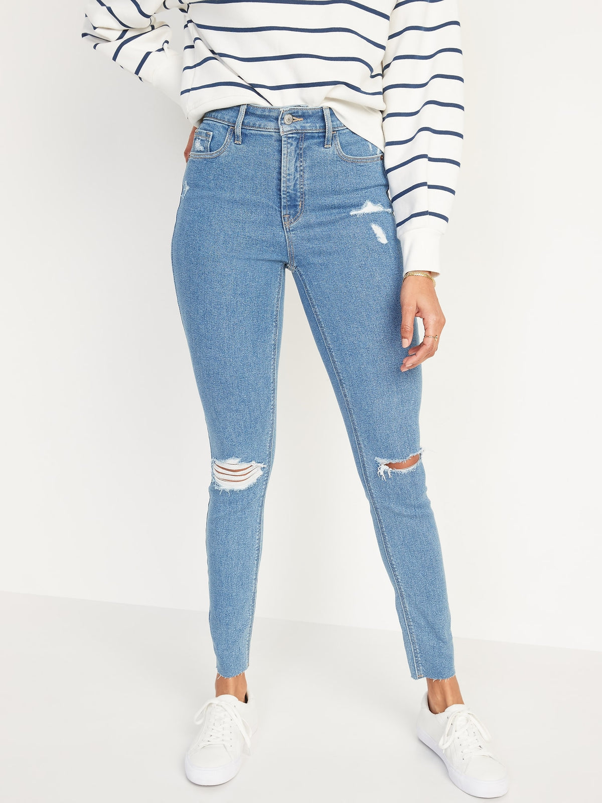 High-Waisted Rockstar Super-Skinny Ripped Ankle Jeans for Women - Old Navy  Philippines